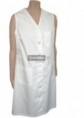 Ref 01062 - Bata com decote em V, abertura frontal, 3 bolsos frts e manga cava (Senhora)